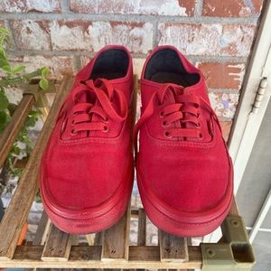 Vans red size 8 women’s